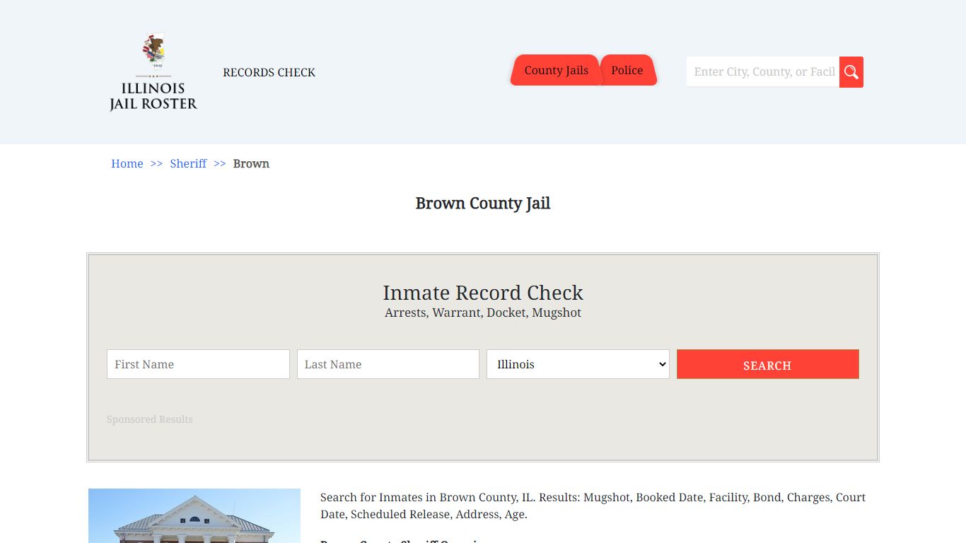 Brown County Jail - Jail Roster Search